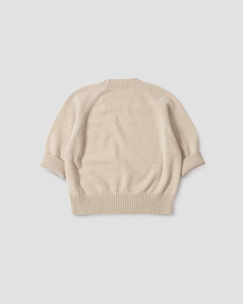SHORT SLEEVE CHUNKY CREW NECK / NATURAL