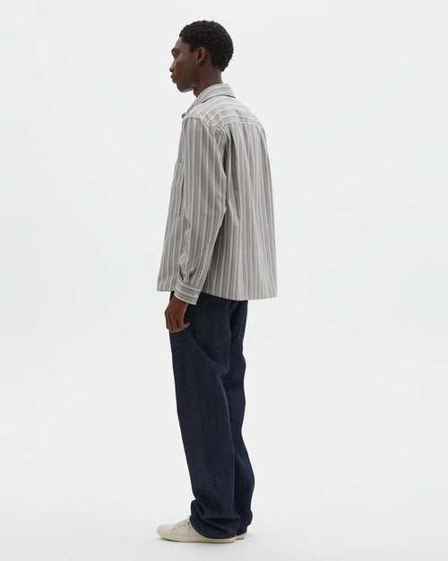 MHL OVERALL SHIRT / OFF WHITE / GREY / ZEST