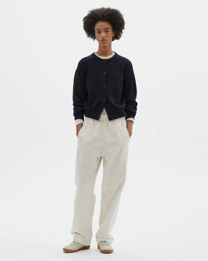 MHL TEXTURED CARDIGAN / DARKEST NAVY