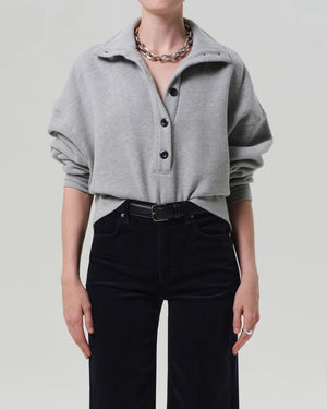 MIRELLE FUNNEL NECK / HEATHER GREY