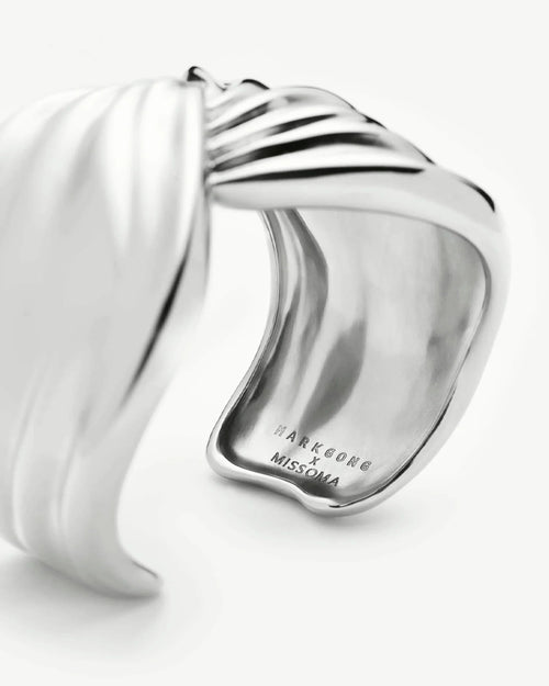 MARK GONG DRAPED STATEMENT CUFF / SILVER