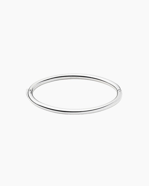 CLASSIC ROUND HINGED BANGLE / SILVER