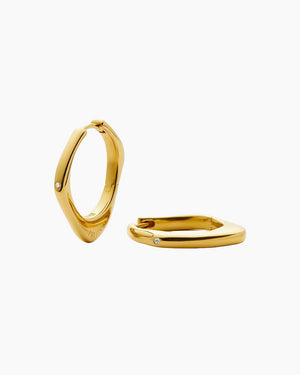HARRIS REED FEARLESS MEDIUM HOOP EARRINGS / GOLD
