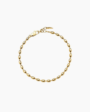 MOLTEN OLIVE CHAIN BRACELET / GOLD