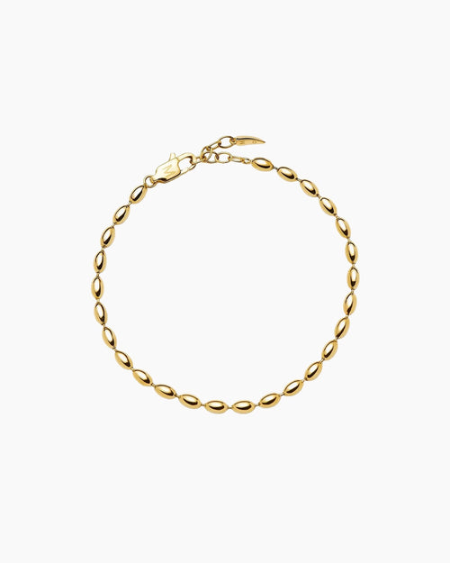 MOLTEN OLIVE CHAIN BRACELET / GOLD
