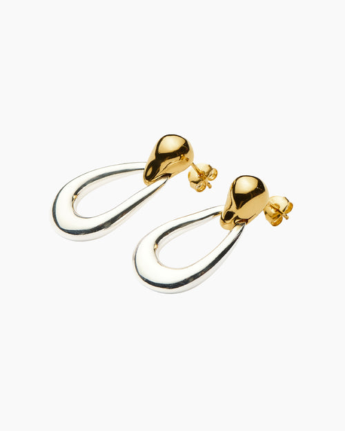 MOLTEN TEARDROP STATEMENT STUD EARRINGS / MIXED