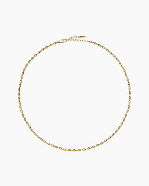 MOLTEN OLIVE CHAIN NECKLACE / GOLD
