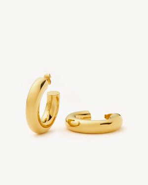 CHUBBY LARGE HOOP EARRINGS / GOLD