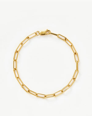 CLASSIC MINI PAPERCLIP CHAIN BRACELET / GOLD