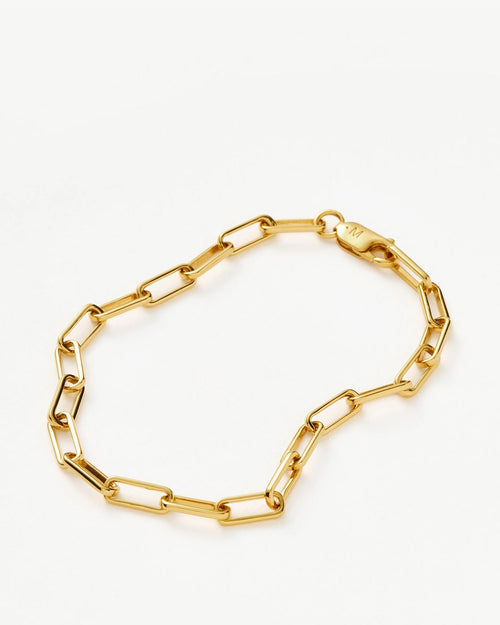 CLASSIC MINI PAPERCLIP CHAIN BRACELET / GOLD