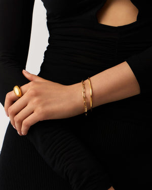 CLASSIC MINI PAPERCLIP CHAIN BRACELET / GOLD