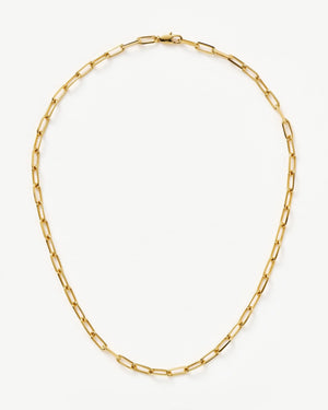 CLASSIC MINI SHORT PAPERCLIP CHAIN NECKLACE / GOLD