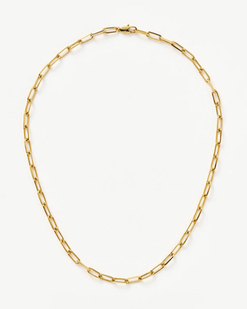 CLASSIC MINI SHORT PAPERCLIP CHAIN NECKLACE / GOLD