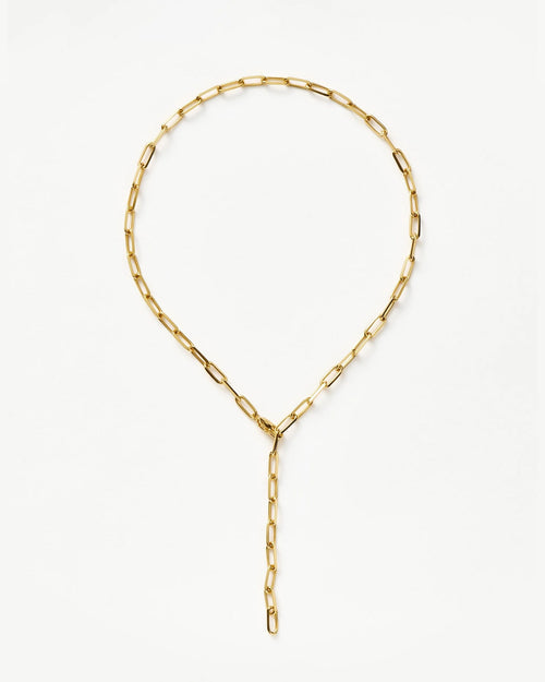 CLASSIC MINI SHORT PAPERCLIP CHAIN NECKLACE / GOLD