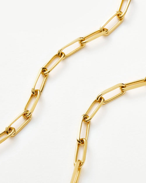 CLASSIC MINI SHORT PAPERCLIP CHAIN NECKLACE / GOLD