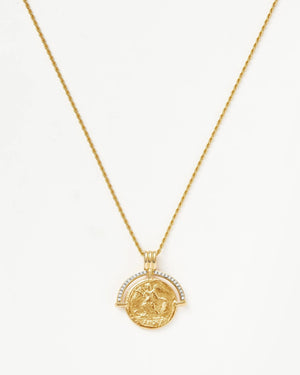 LUCY WILLIAMS FORTUNA ARC COIN NECKLACE / GOLD