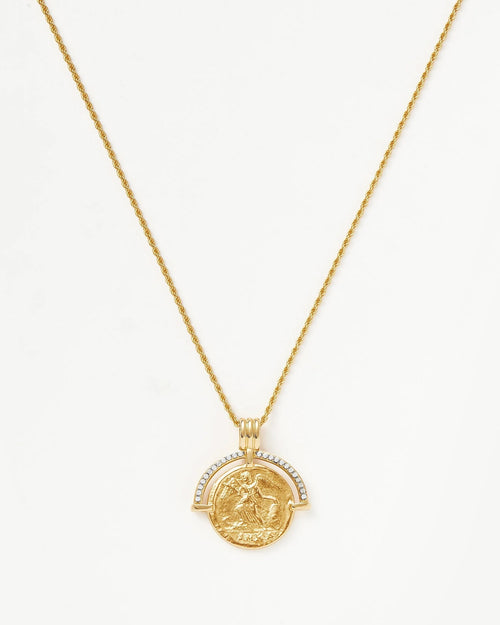 LUCY WILLIAMS FORTUNA ARC COIN NECKLACE / GOLD