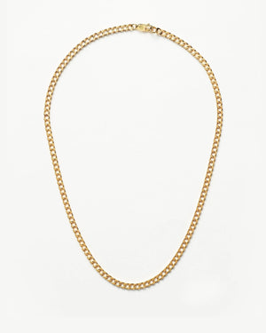 LUCY WILLIAMS FLAT CURB CHAIN NECKLACE / GOLD