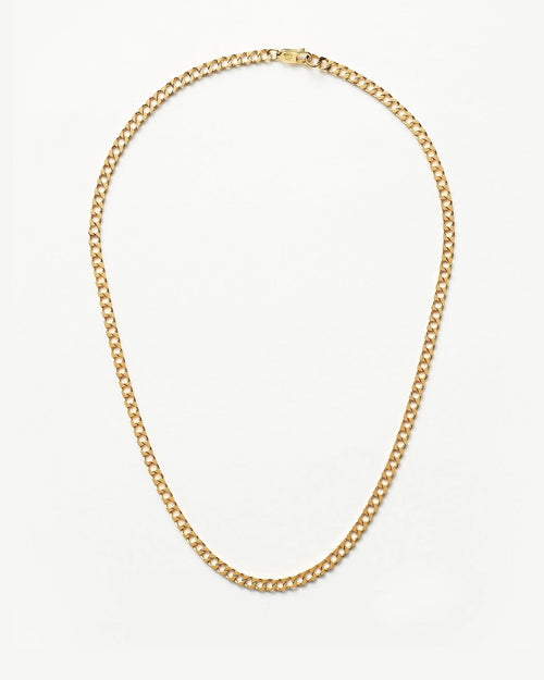 LUCY WILLIAMS FLAT CURB CHAIN NECKLACE / GOLD