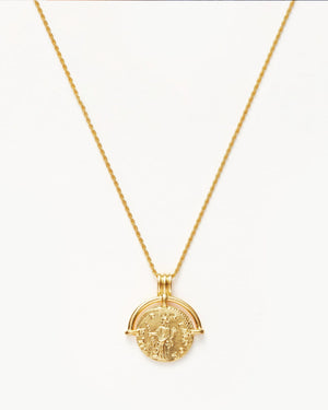 LUCY WILLIAMS MEDIUM ENGRAVABLE ROMAN ARC COIN NECKLACE / GOLD