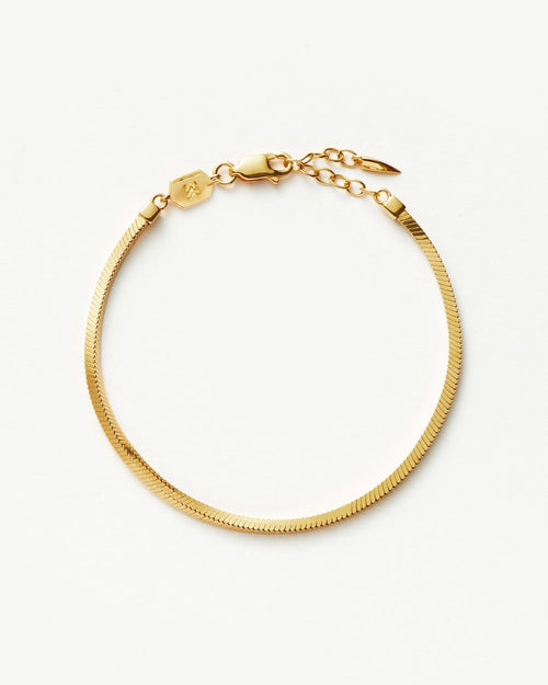 LUCY WILLIAMS SQUARE SNAKE CHAIN BRACELET / GOLD