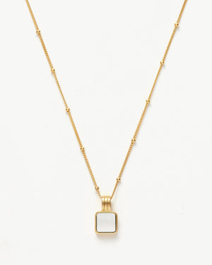 LUCY WILLIAMS SQUARE MOTHER OF PEARL NECKLACE / GOLD