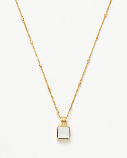 LUCY WILLIAMS SQUARE MOTHER OF PEARL NECKLACE / GOLD