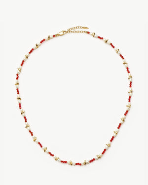 SAVI SEED PEARL BEADED NECKLACE / GOLD