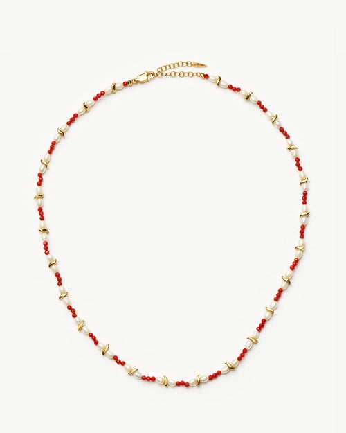 SAVI SEED PEARL BEADED NECKLACE / GOLD