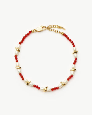 SAVI SEED PEARL BEADED BRACELET / GOLD