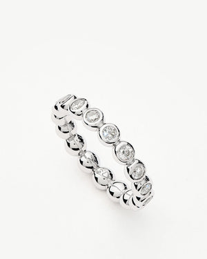 TENNIS ETERNITY STACKING RING / SILVER