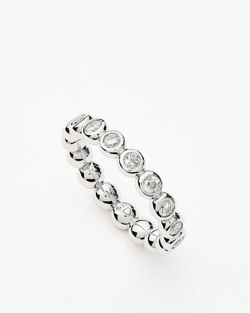 TENNIS ETERNITY STACKING RING / SILVER