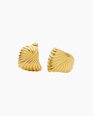 RIPPLE STUD EARRINGS / GOLD