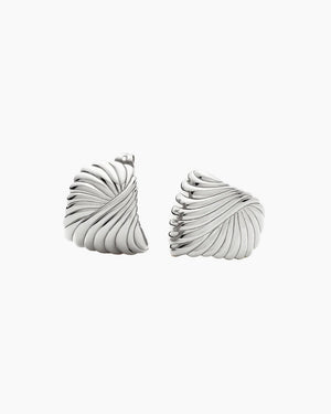 RIPPLE STUD EARRINGS / SILVER