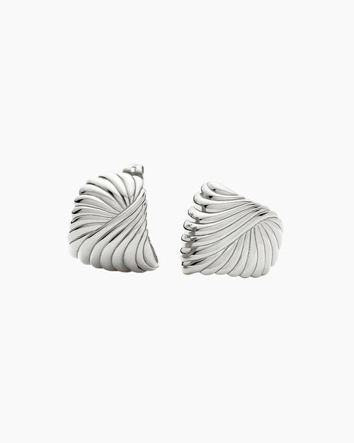 RIPPLE STUD EARRINGS / SILVER