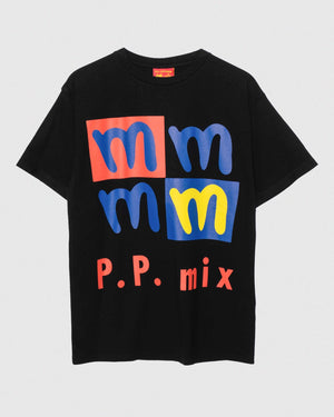 P.P MIX T-SHIRT / BLACK