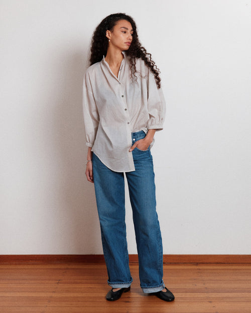 EVERYDAY BLOUSE / SAND STRIPE