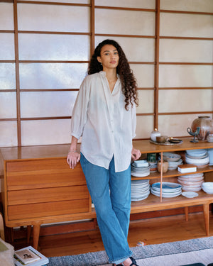 EVERYDAY BLOUSE / SAND STRIPE