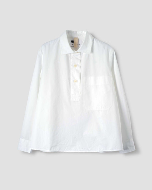 MHL BIG POCKET SWING SHIRT COMPACT / WHITE