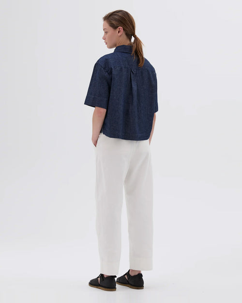 MHL CROPPED UNIFORM SHIRT / INDIGO