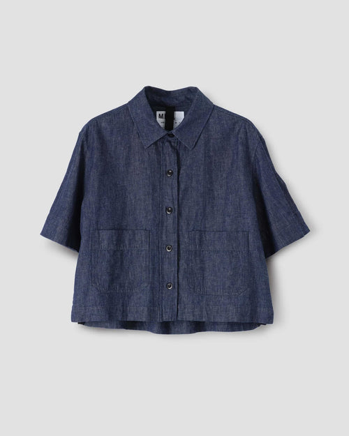 MHL CROPPED UNIFORM SHIRT / INDIGO