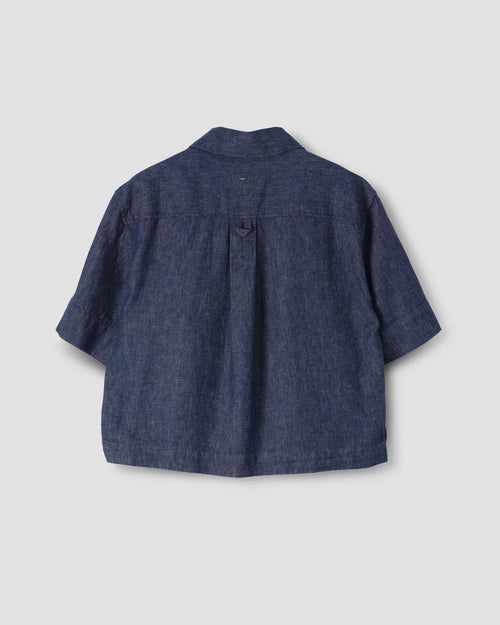 MHL CROPPED UNIFORM SHIRT / INDIGO