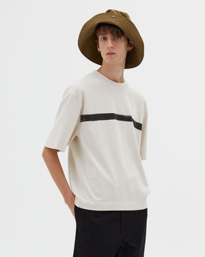 PAINTED STRIPE T-SHIRT / OFF WHITE