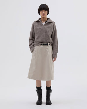 MHL PANELLED SCOUT SKIRT / PUTTY