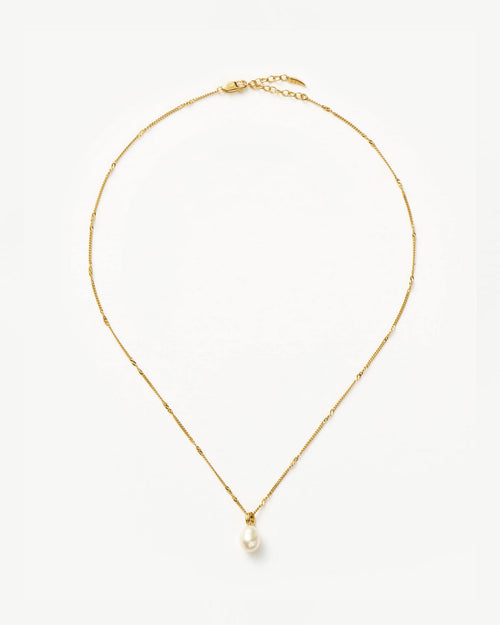 BAROQUE PEARL TWISTED CHAIN NECKLACE / GOLD