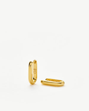 CLASSIC OVATE HOOP EARRINGS / GOLD