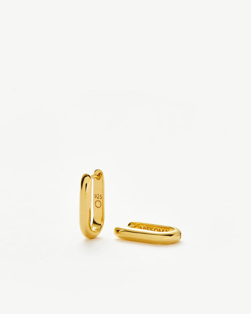 CLASSIC OVATE HOOP EARRINGS / GOLD