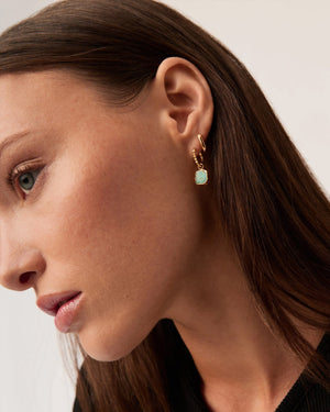 CLASSIC OVATE HOOP EARRINGS / GOLD