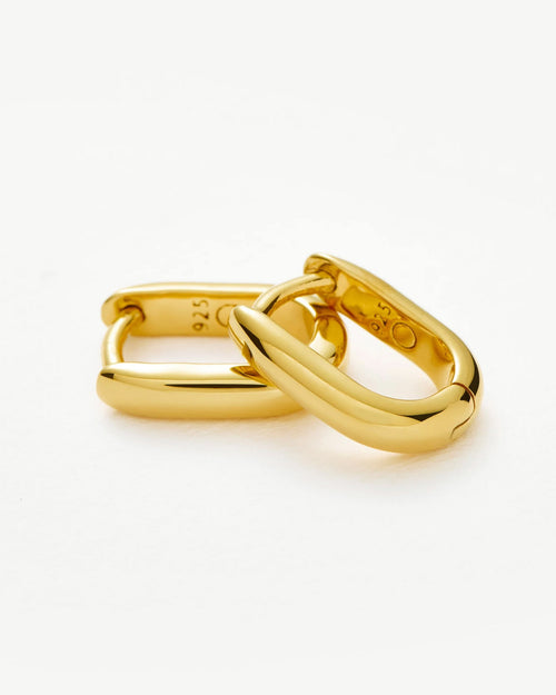 CLASSIC OVATE HOOP EARRINGS / GOLD