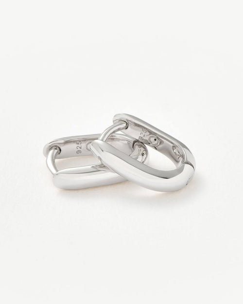 CLASSIC OVATE HUGGIES / SILVER